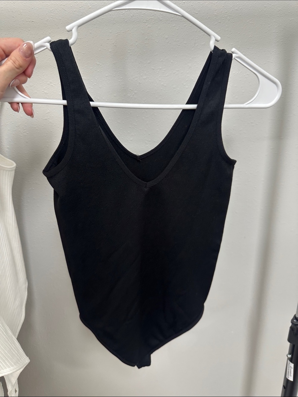Bundle of 4 Ribbed Bodysuits Black White Blue Small / Medium Stretch Fit - Picture 9 of 9
